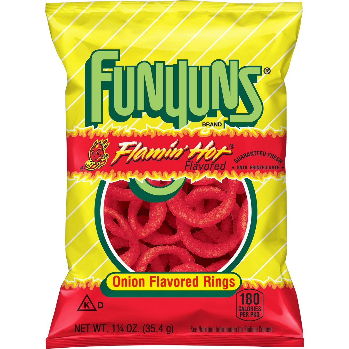 Funyuns Flamin' Hot Onion Flavored Rings, 2 oz, 64 ct