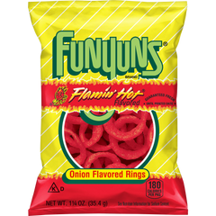 Funyuns Flamin' Hot Onion Flavored Rings, 2 oz, 64 ct