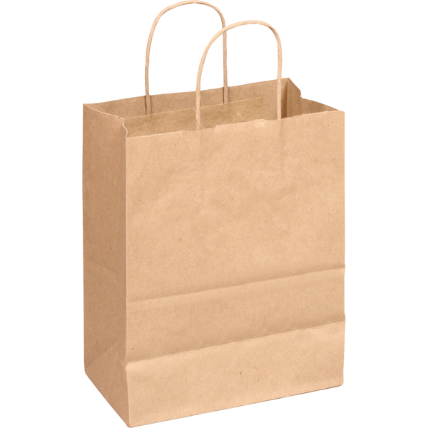 Duro Bag #60 Recycled Paper Handle Bag, Kraft, 250 ct