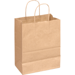 Duro Bag #60 Recycled Paper Handle Bag, Kraft, 250 ct