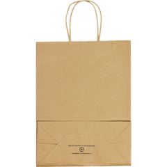 Duro Bag Recycled Paper Handle Bag, Kraft, 250 ct