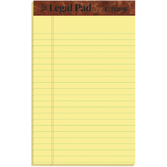 TOPS Notepad, Narrow Ruled, Canary Yellow, 5” x 8”, 50 Sheets, 12 Pads