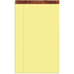 TOPS Notepad, Legal Ruled, Canary Yellow, 8-1/2" x 14", 50 Sheets, 12 Pads