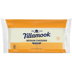 Tillamook Medium Cheddar Cheese, 52 Slices, 2.5 lbs