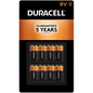 Duracell Coppertop Alkaline 9 Volt Batteries, 8 ct