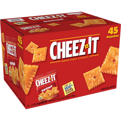 Cheez-It Baked Snack Crackers, Cheddar, 1.5 oz, 45 ct