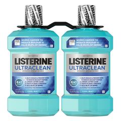 Listerine Ultraclean Mouthwash, Cool Mint, 1.5 L, 2 ct