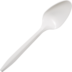 Vital International Solutions Plastic Spoon, Medium Weight, White, 1000 ct