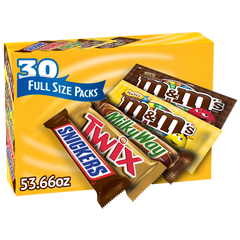 Mars Chocolate Candy Bars, Full Size, Variety Pack, 30 ct