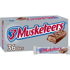 3 Musketeers Chocolate Candy Bar, Full Size, 1.92 oz, 36 ct