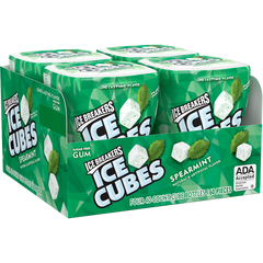 Ice Breakers Ice Cubes Sugar Free Gum, Spearmint, 40 pieces, 4 ct