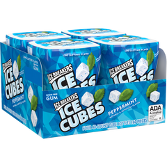 Ice Breakers Ice Cubes Sugar Free Gum, Peppermint, 40 pieces, 4 ct