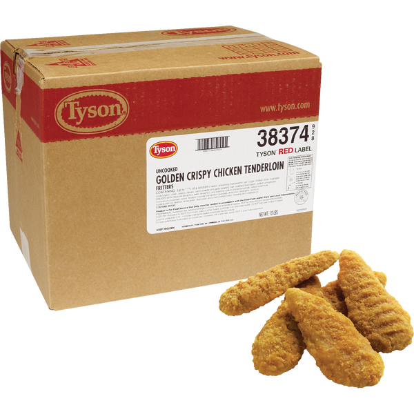 Tyson Red Label Golden Crispy Chicken Tenderloins, Uncooked, 10 lbs