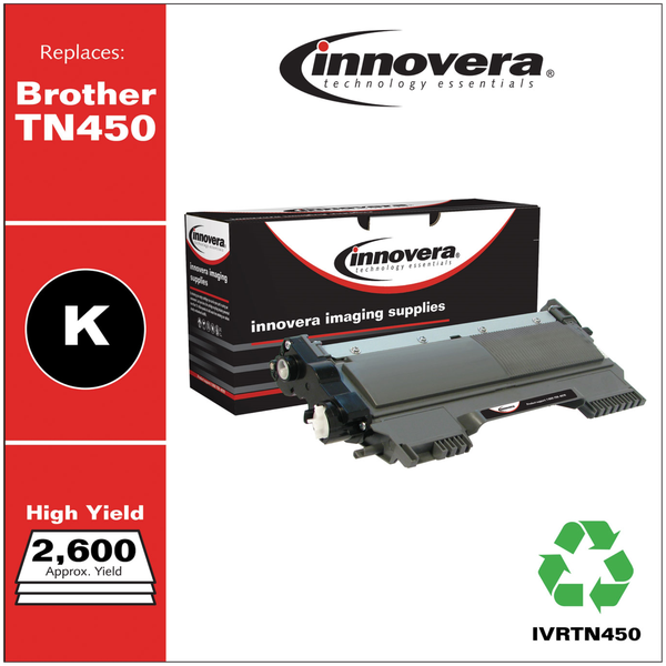 Innovera Remanufactured Brother TN450 High Yield Toner Cartridge, Black