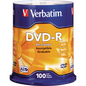 Verbatim 16x DVD-R Disc, 4.7GB / 120 Minute Capacity, 100 ct