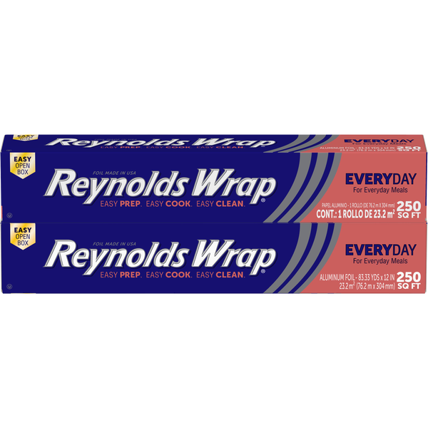 Reynolds Wrap Aluminum Foil, 250 sq ft, 2 ct