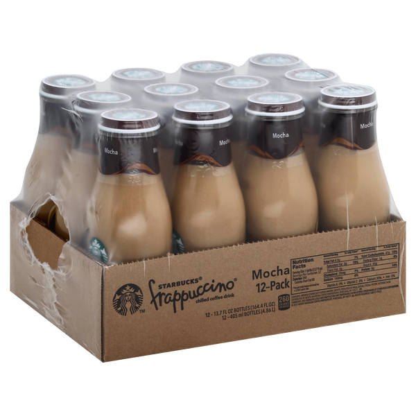 Starbucks Frappuccino Chilled Coffee Drink, Mocha, 13.7 fl oz, 12 ct