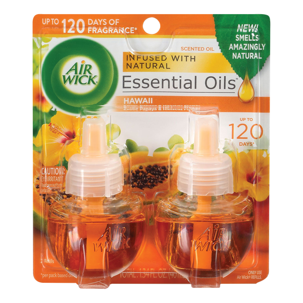 Air Wick Scented Oil, Hawaiian Scent, 0.67 fl oz, 2 ct