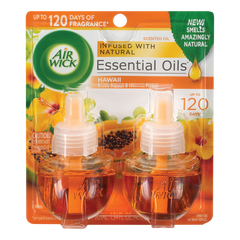 Air Wick Scented Oil, Hawaiian Scent, 0.67 fl oz, 2 ct