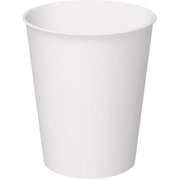 Graphic Packaging Paper Hot Cups, Carte Blanc White, 8 oz, 600 ct