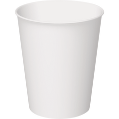 Graphic Packaging Paper Hot Cups, Carte Blanc White, 8 oz, 600 ct