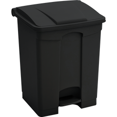 Safco Step-On Large Capacity Trash Can, 23 Gallon, Black