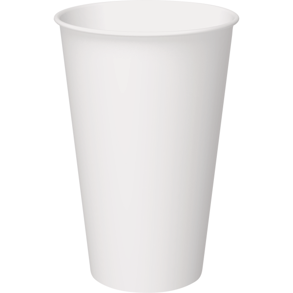 Graphic Packaging Paper Hot Cups, Carte Blanc White, 16 oz, 600 ct