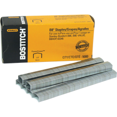 Bostitch Full Strip B8 Staples, 1/4" Leg Length, 5000 ct