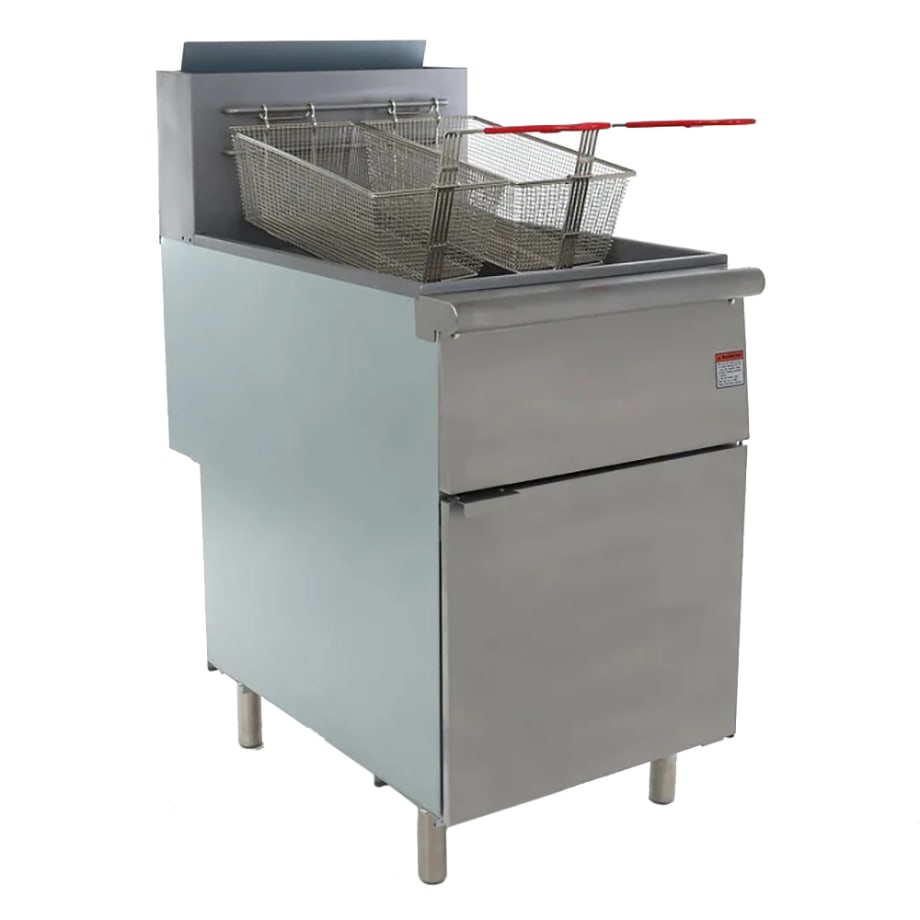 MoTak FF70NG Economy Gas Fryer- (1) 70 lb Vat, Floor Model, Natural Gas