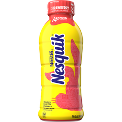 Nesquik Low-Fat Milk, Strawberry, 14 fl oz, 12 ct