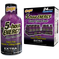 5-hour Energy Shot, Extra Strength, Grape, 1.93 fl oz, 24 ct