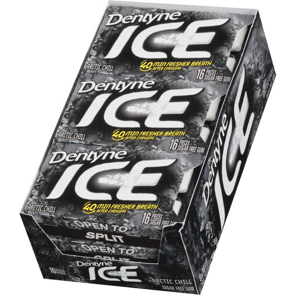 Dentyne Ice Sugar Free Gum, Arctic Chill, 16 Pieces, 12 ct