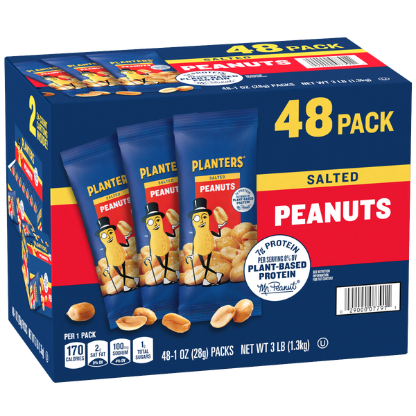 Planters Peanuts, Salted, 1 oz, 48 ct