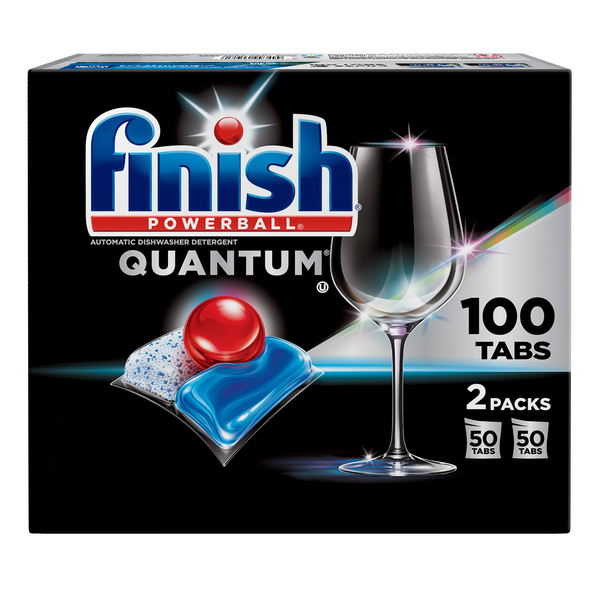 Finish Powerball Quantum Automatic Dish Detergent, 50 Tabs, 2 ct