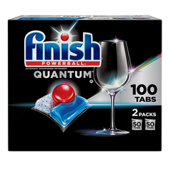 Finish Powerball Quantum Automatic Dish Detergent, 50 Tabs, 2 ct