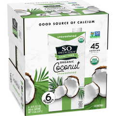 So Delicious Dairy Free Organic Coconutmilk, Unsweetened, 32 fl oz, 6 ct