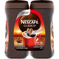 Nescafe Clasico Instant Coffee, Dark Roast, 10.5 oz, 2 ct