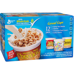 General Mills Cereal Cup, Variety Pack, 12 ct