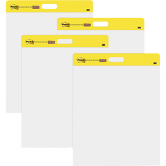 Post-it Self-Stick Wall Easel Pad, 18 lb, White, 20" x 23", 20 Sheets, 4 Pads