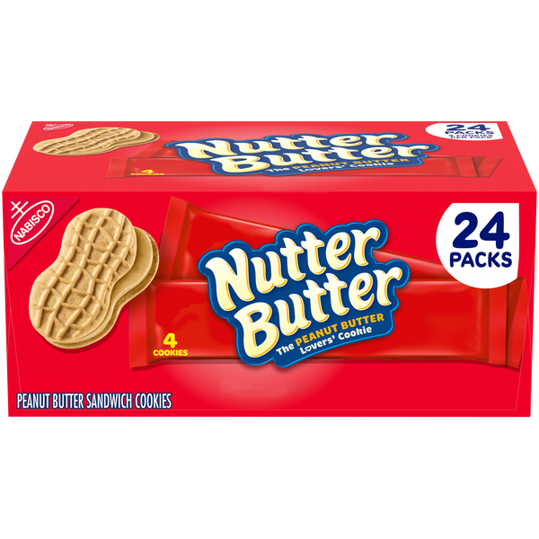 Nutter Butter Cookies, 1.9 oz, 24 ct