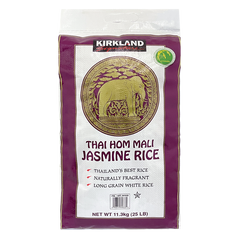 Kirkland Signature Thai Hom Mali Jasmine Rice, Long Grain, 25 lbs