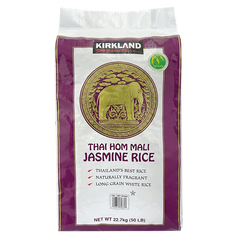 Kirkland Signature Thai Hom Mali Jasmine Rice, Long Grain, 50 lbs