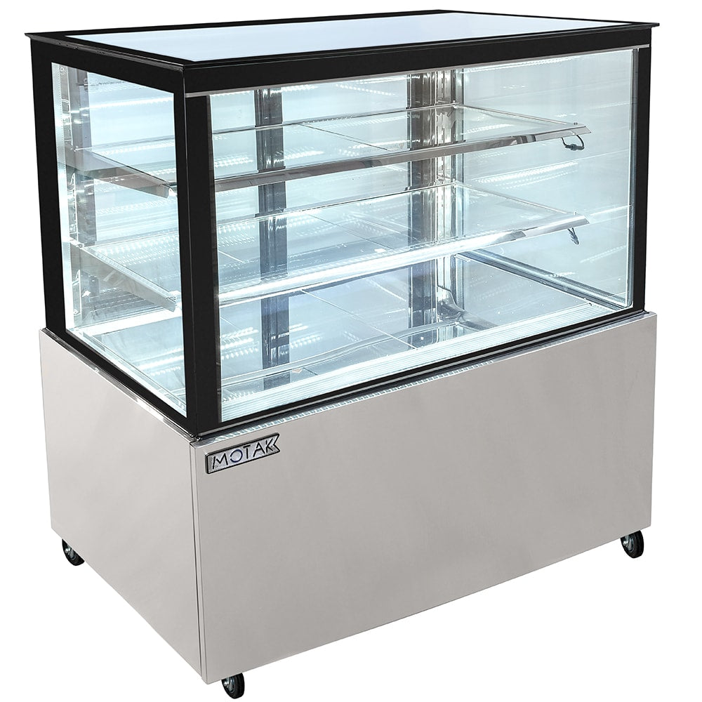 MoTak MCD47-2 47 1/4" Full Service Bakery Case w/ Straight Glass - (3) Levels, 115v