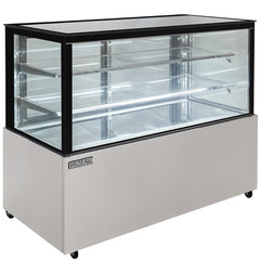 MoTak MCD59-2 58 1/8" Full Service Bakery Case w/ Straight Glass - (3) Levels, 115v