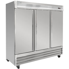 MoTak MSD-3DF-BAL 80 4/5" Three Section Reach In Freezer, (3) Solid Doors, 115v