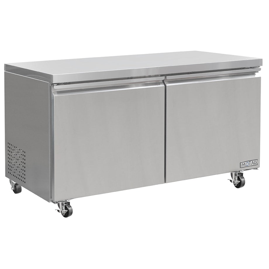 MoTak MUF-60 61 1/5" W Undercounter Freezer w/ (2) Sections & (2) Doors, 115v