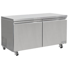 MoTak MUF-60 61 1/5" W Undercounter Freezer w/ (2) Sections & (2) Doors, 115v