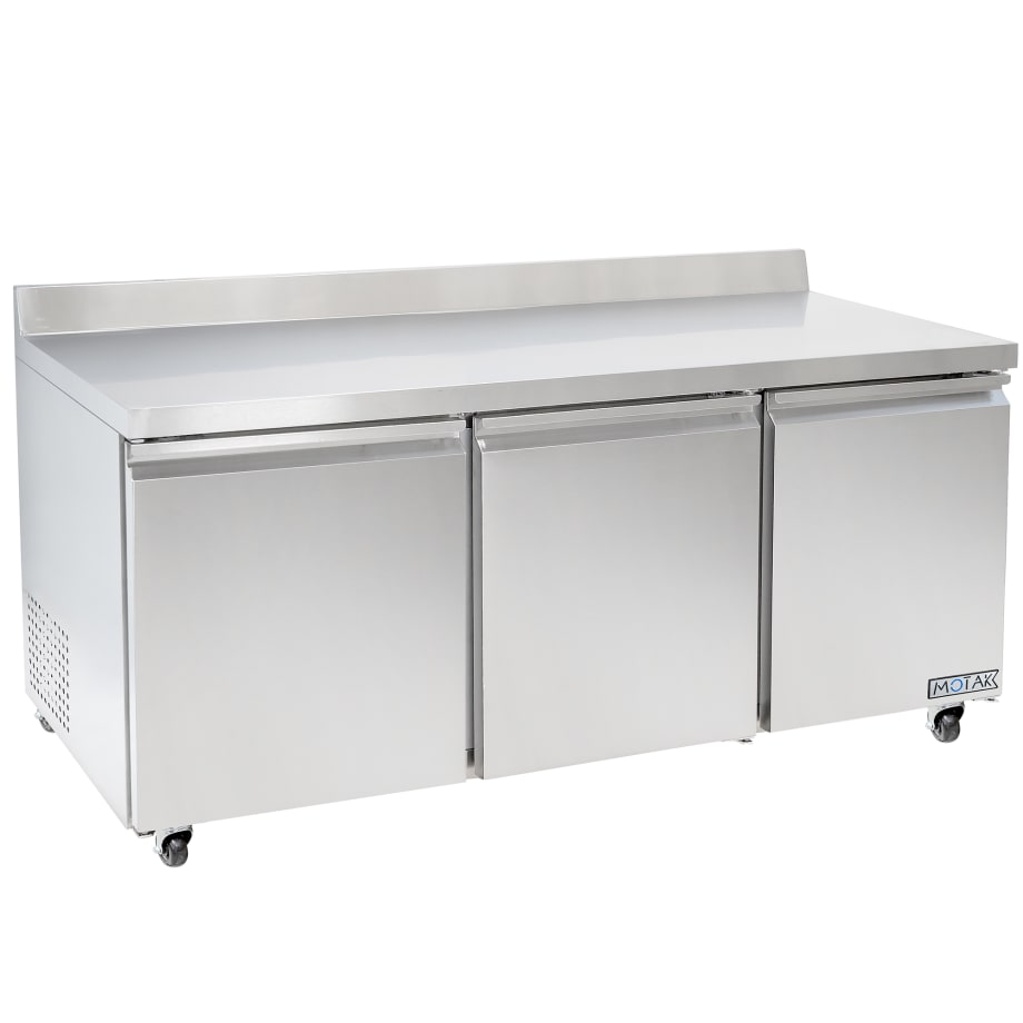 MoTak MWF-72-HC 71 7/10" W Worktop Freezer w/ (3) Sections & (3) Doors, 115v