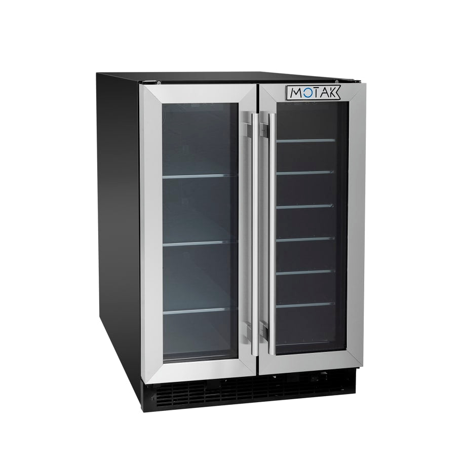 MoTak MXW-160WE 23 4/5" Two Section Wine Cooler w/ (2) Zone - 27 Bottle Capacity