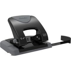 Swingline SmartTouch 2-Hole Punch, 20 Sheet Capacity, Black